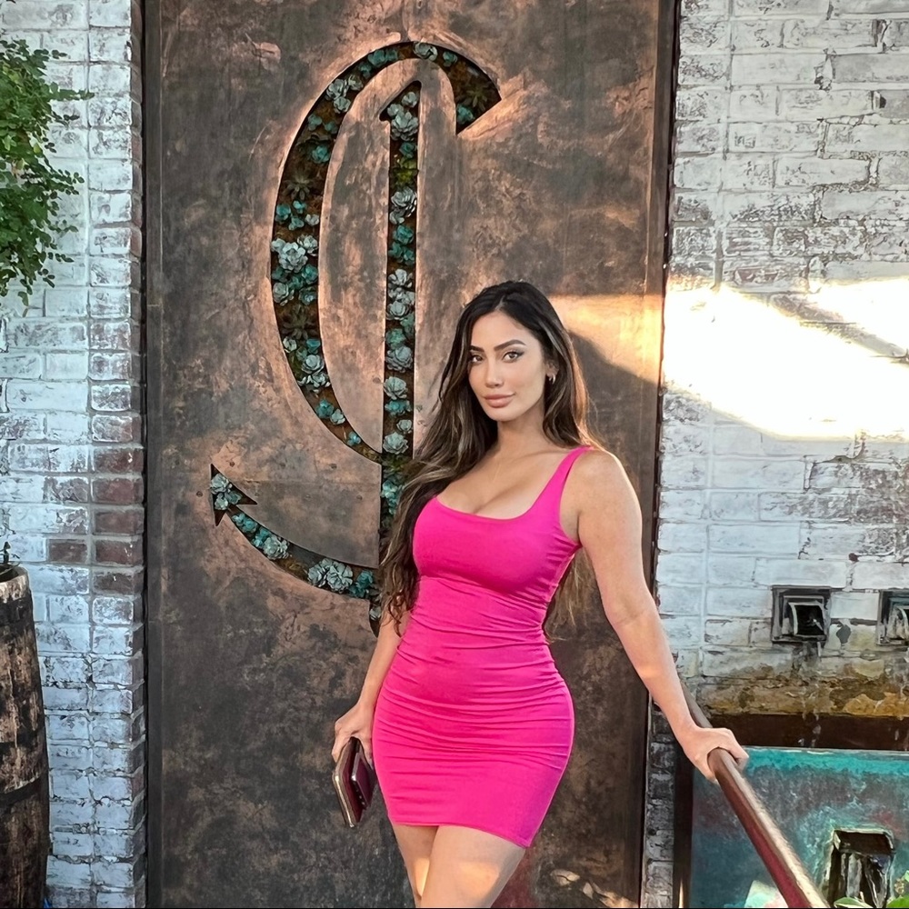 Hot pink dress size Small